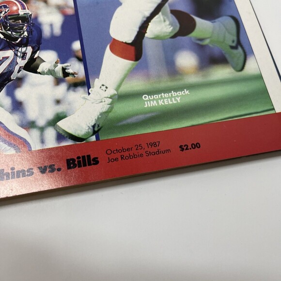 Miami Dolphins Vs Buffalo Bills Game Day Program Oct 25 1987 NFL Joe Robbie - Picture 4 of 6